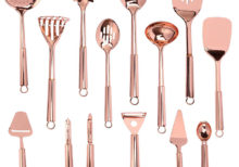 14 Pieces Rose Gold Utensil Set